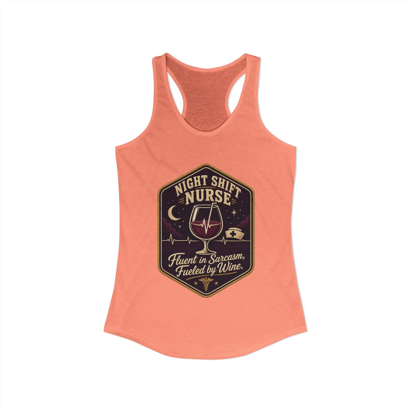 Night Shift Nurse Tank Top, Fluent in Sarcasm Tank Top, Funny Nurse Gift, Wine Lover Nurse Tank Top, Sarcastic Nurse Tank Top