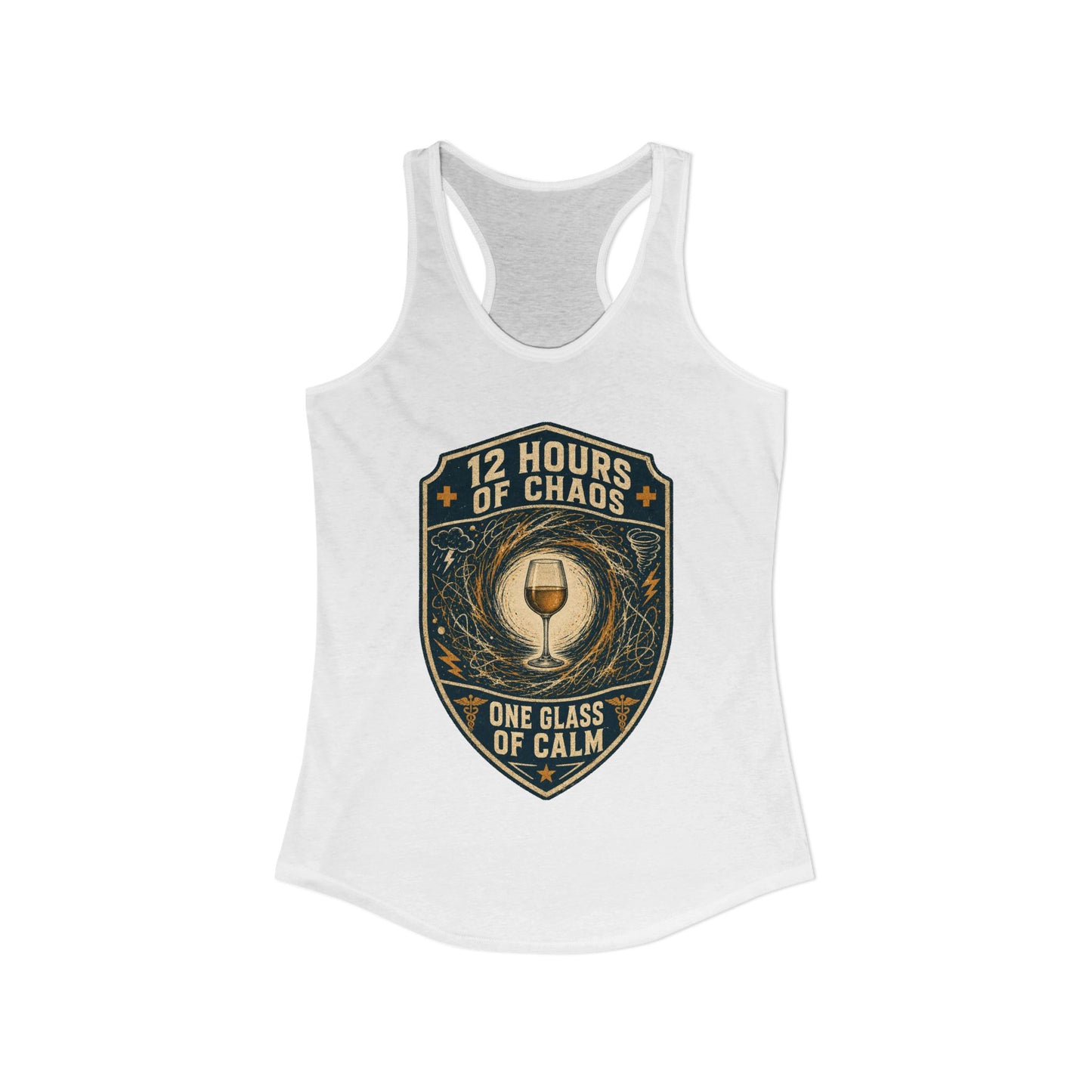 12 Hours of Chaos Tank Top, Funny Nurse Tank Top, One Glass of Calm Gift, Nurse Wine Tank Top, Sarcastic Nurse Gift
