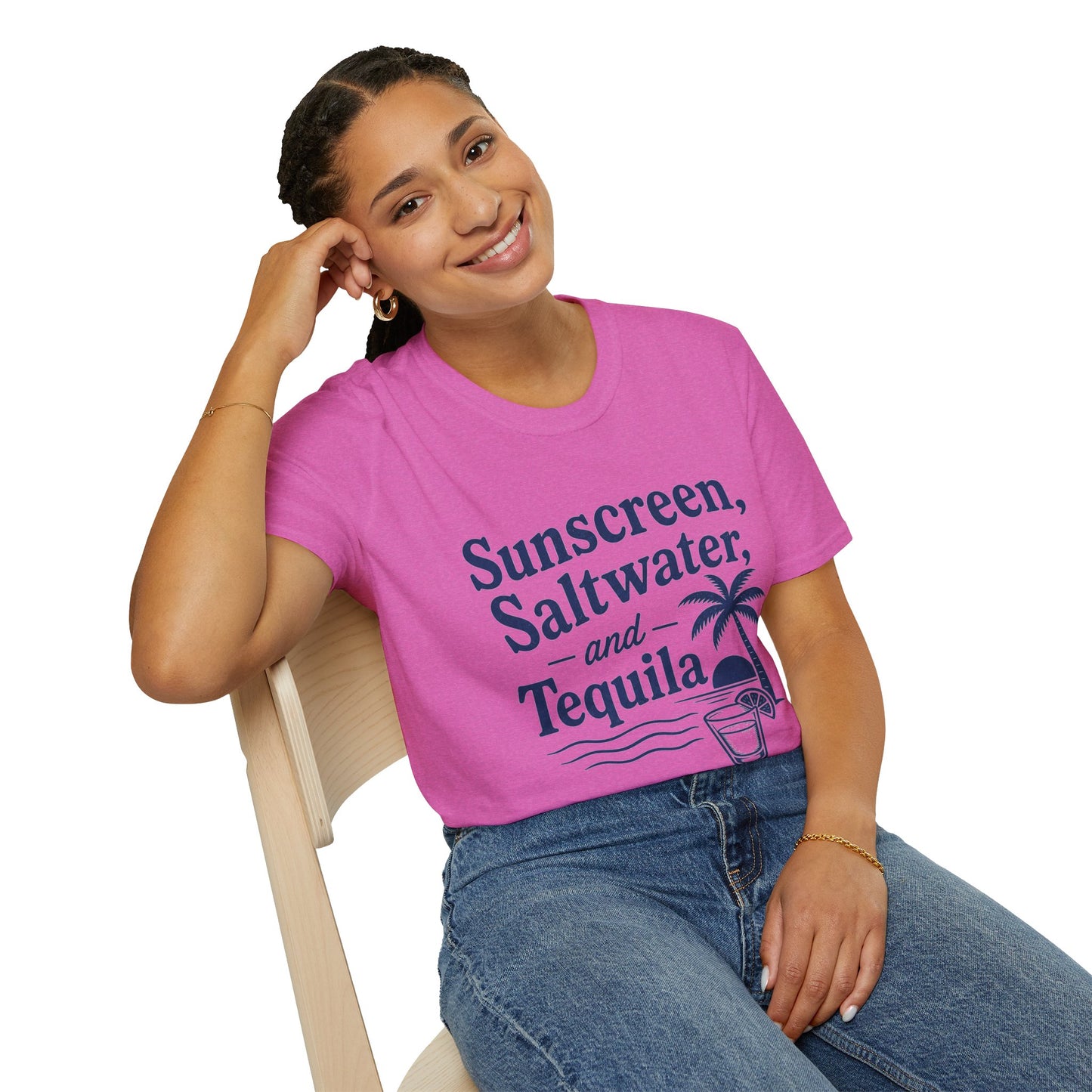 Sunscreen Saltwater and Tequila T-Shirt