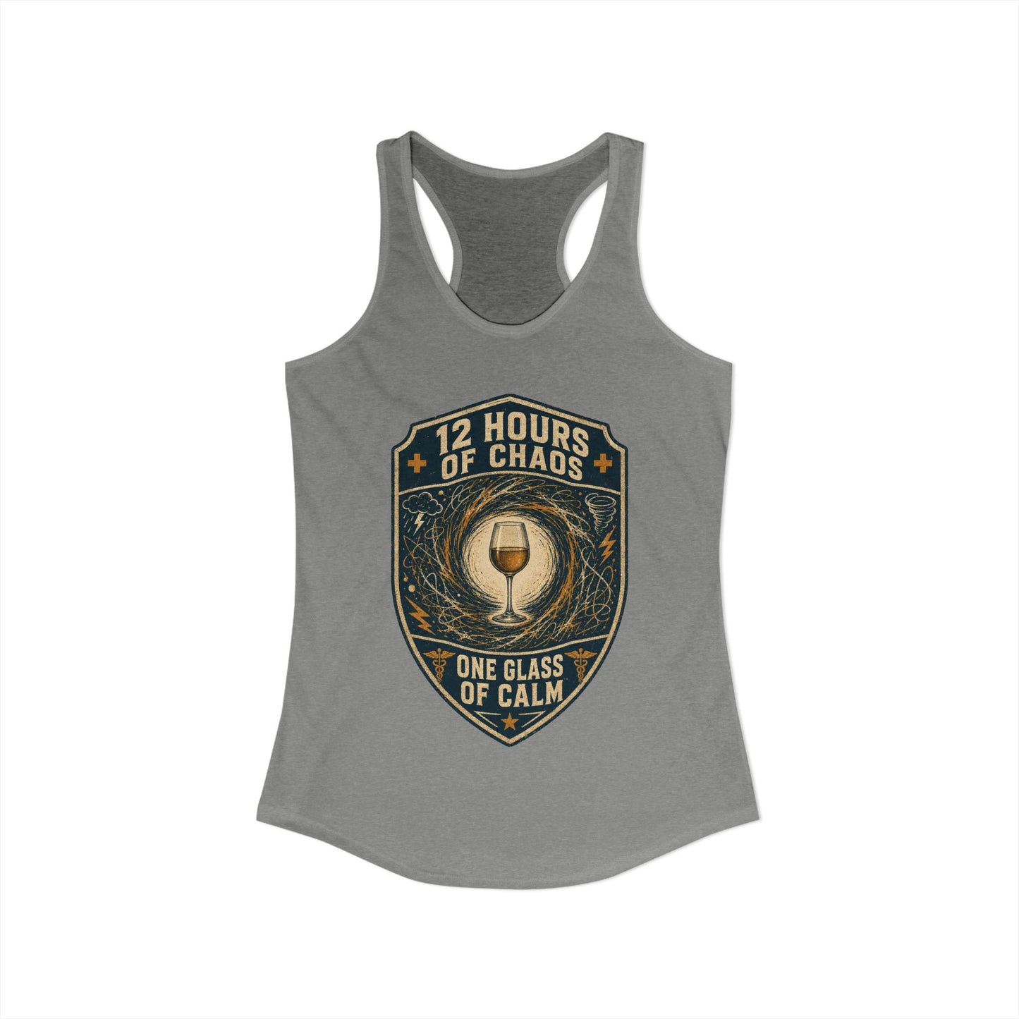 12 Hours of Chaos Tank Top, Funny Nurse Tank Top, One Glass of Calm Gift, Nurse Wine Tank Top, Sarcastic Nurse Gift