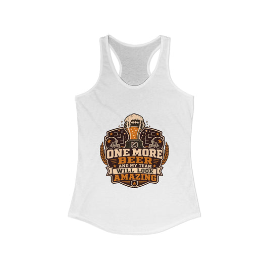 My Team Looks Amazing Tank, Solid White, front flat lay