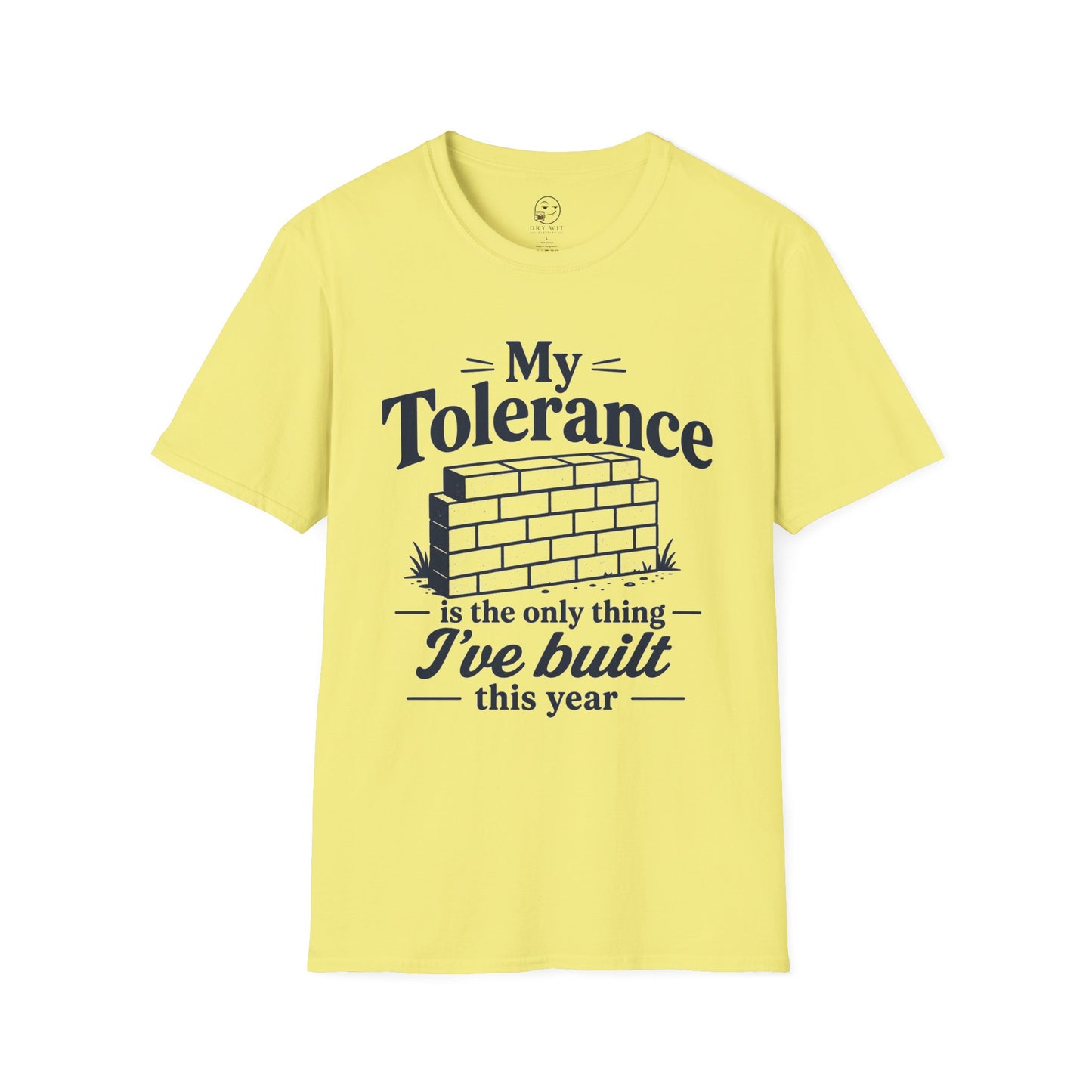 My Tolerance Is the Only Thing I've Built, Cornsilk pale yellow, front flat lay