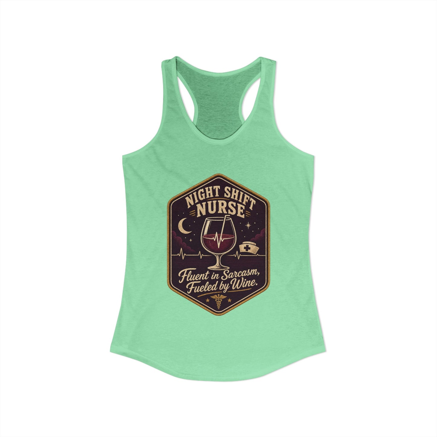 Night Shift Nurse Tank Top, Fluent in Sarcasm Tank Top, Funny Nurse Gift, Wine Lover Nurse Tank Top, Sarcastic Nurse Tank Top