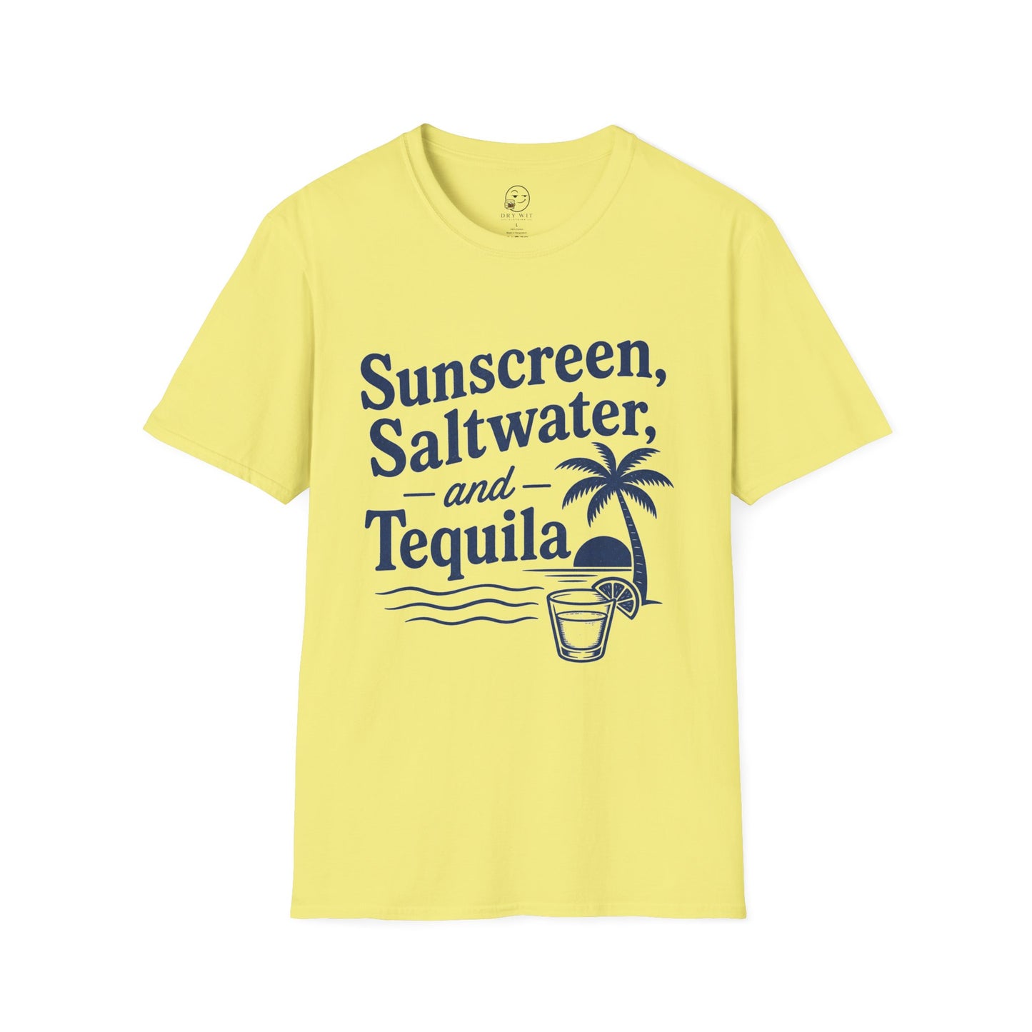 Sunscreen Saltwater and Tequila T-Shirt