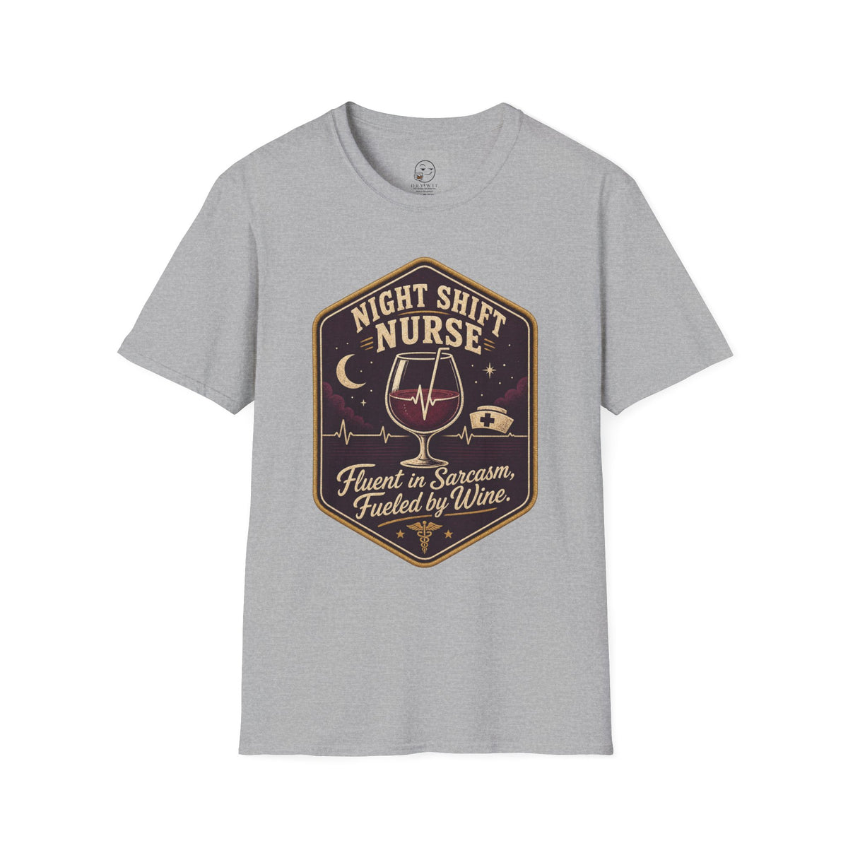 Fluent in Sarcasm Shirt, Sport Grey, front flat lay