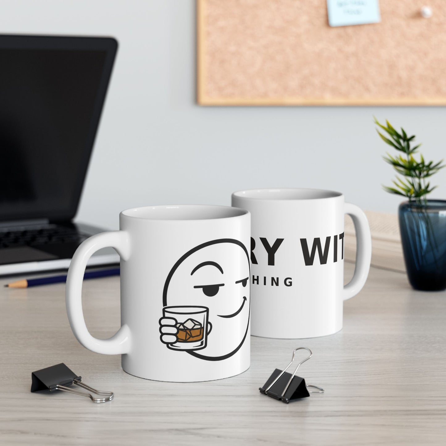 Dry Wit logo Mug | sarcastic emoji graphic Mug
