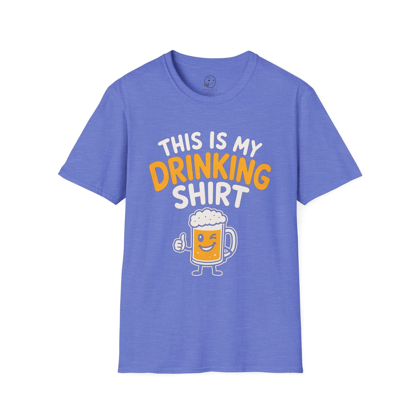 This Is My Drinking Shirt, Heather Royal blue, front flat lay