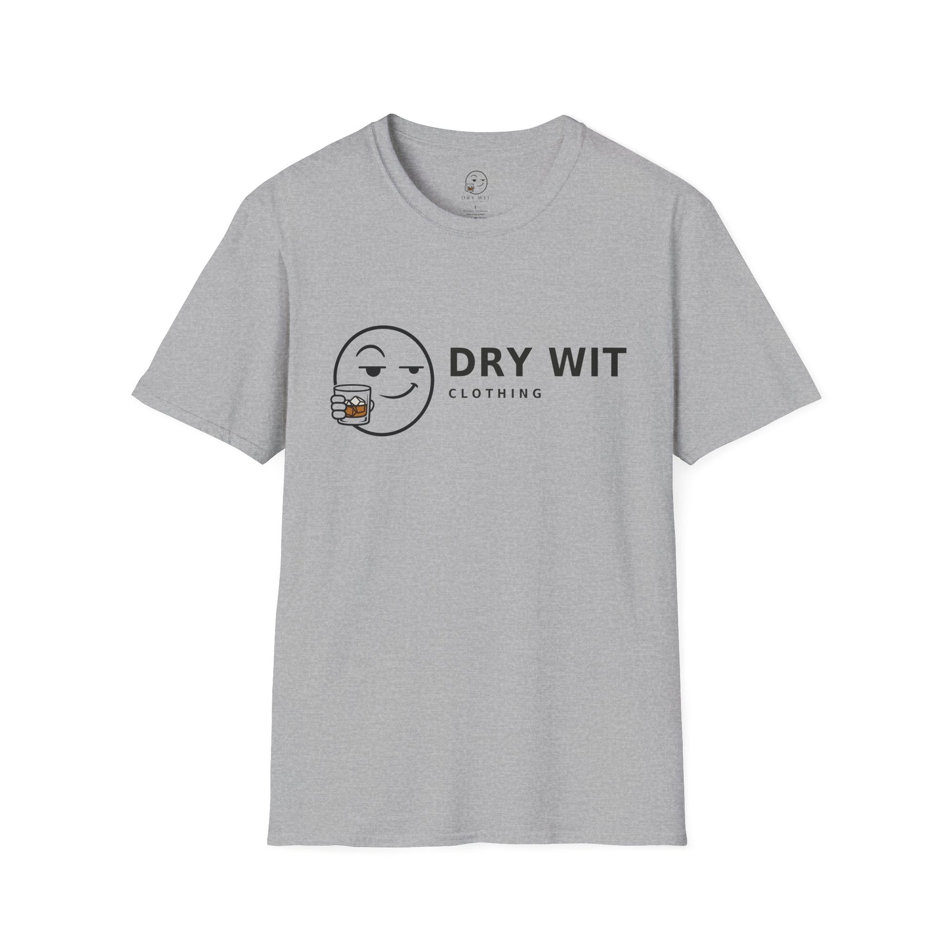 Dry Wit Logo Shirt, Sport Grey, front flat lay