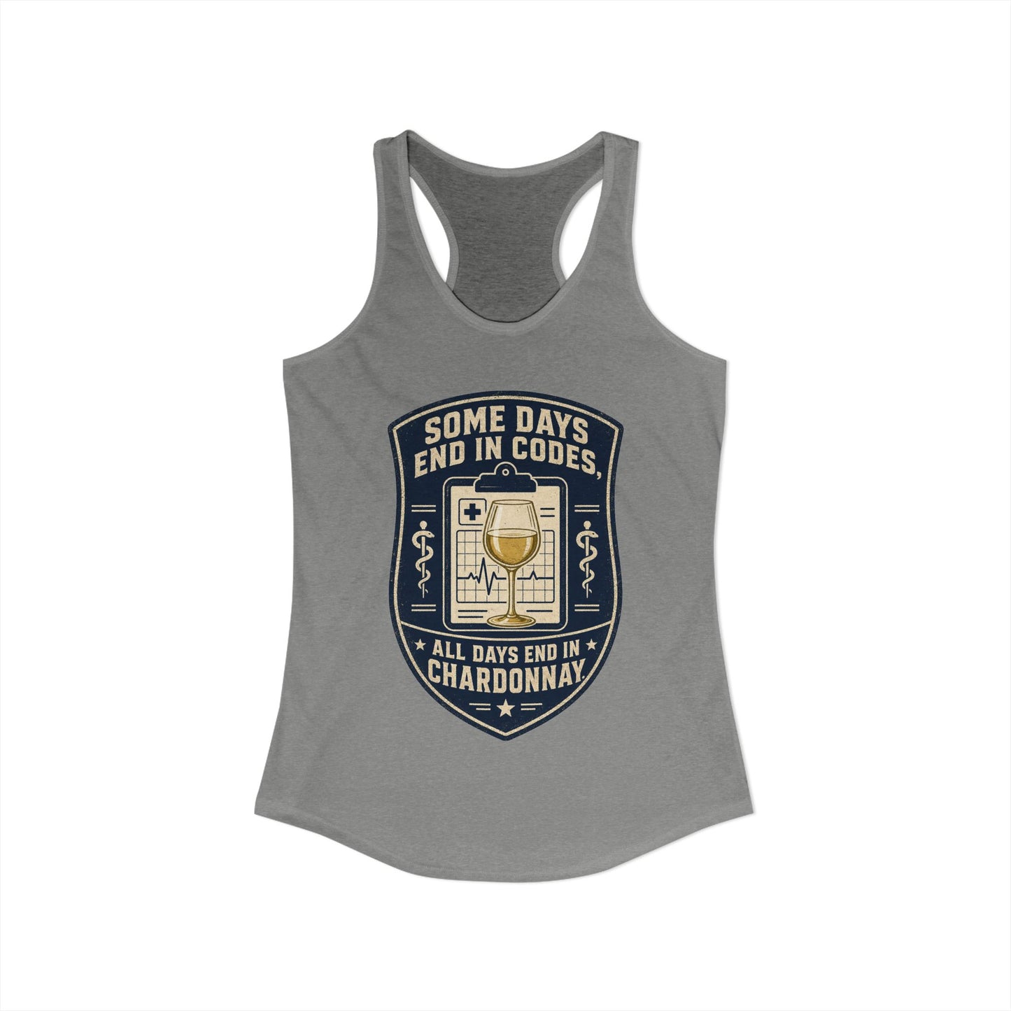 Some Days End in Codes Tank Top, Funny Nurse Chardonnay Tank Top, ER Nurse Gift, Sarcastic Nurse Tank Top, Wine Lover Nurse Tank Top