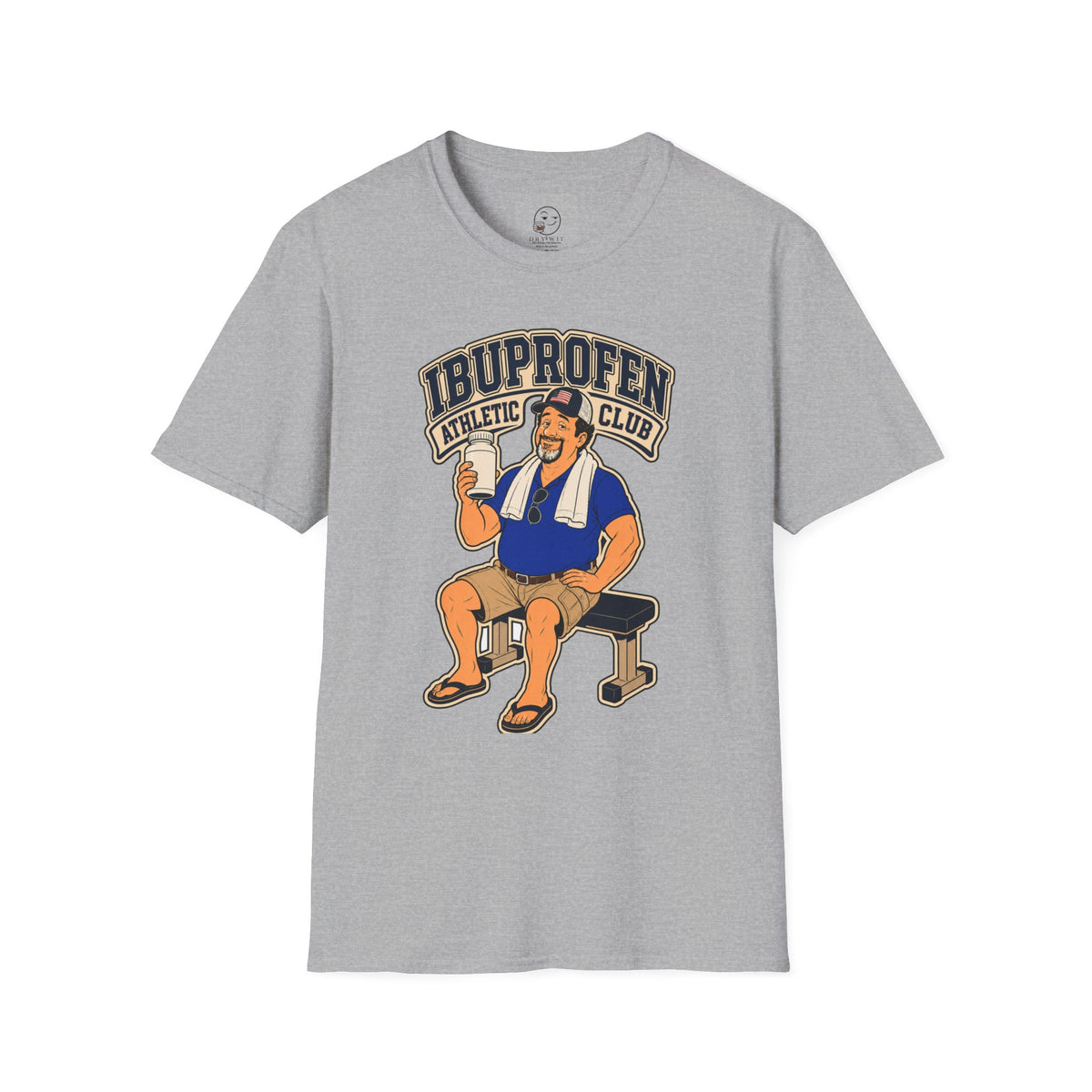 Ibuprofen Athletic Club Shirt, Sport Grey, front flat lay