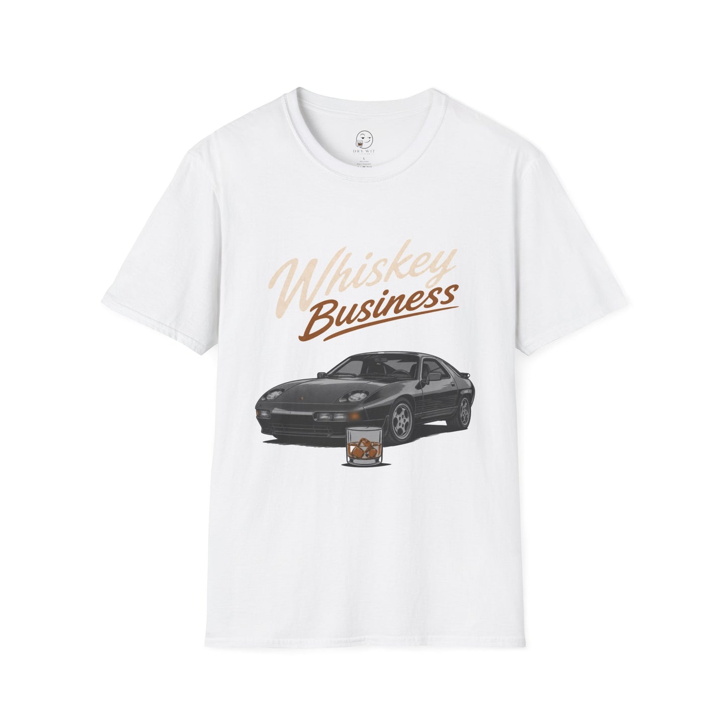 Whiskey Business Shirt, White, front flat lay