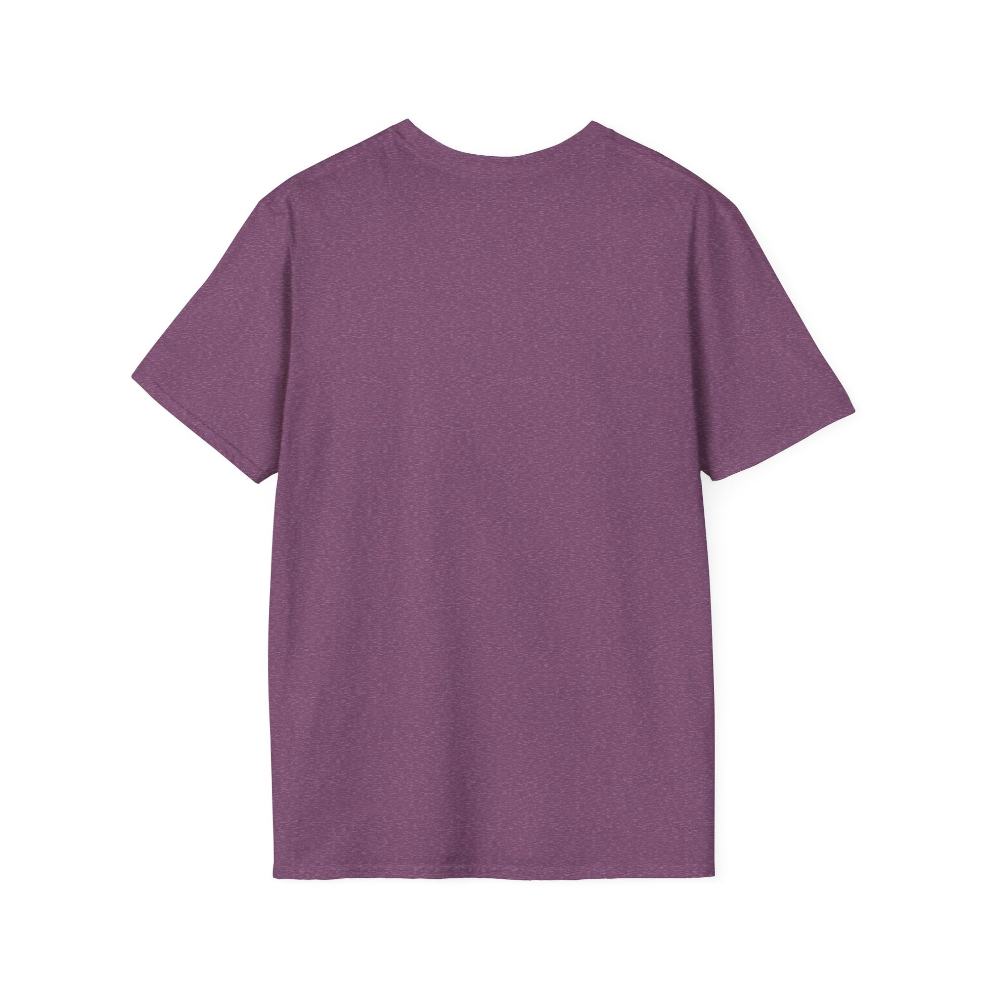 Fire Management Society Shirt, Heather Maroon plum, back flat lay showing the plain undecorated back
