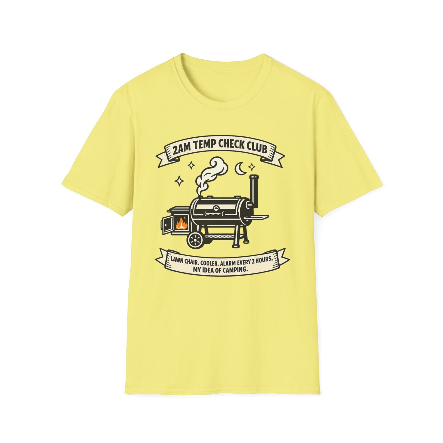 2AM Temp Check Club Shirt, Cornsilk pale yellow, front flat lay