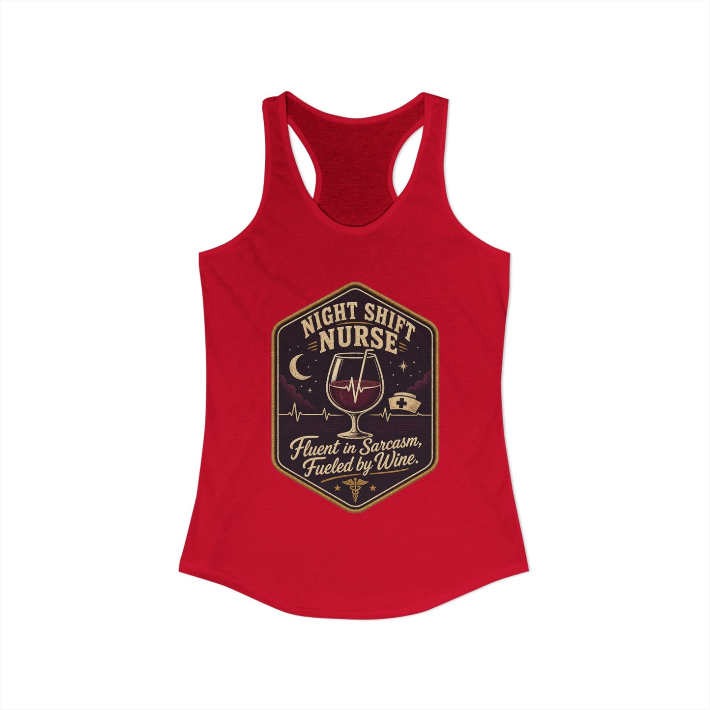 Night Shift Nurse Tank Top, Fluent in Sarcasm Tank Top, Funny Nurse Gift, Wine Lover Nurse Tank Top, Sarcastic Nurse Tank Top