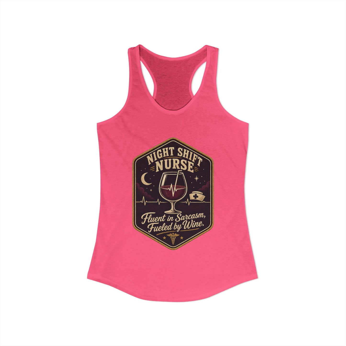 Night Shift Nurse Tank Top, Fluent in Sarcasm Tank Top, Funny Nurse Gift, Wine Lover Nurse Tank Top, Sarcastic Nurse Tank Top