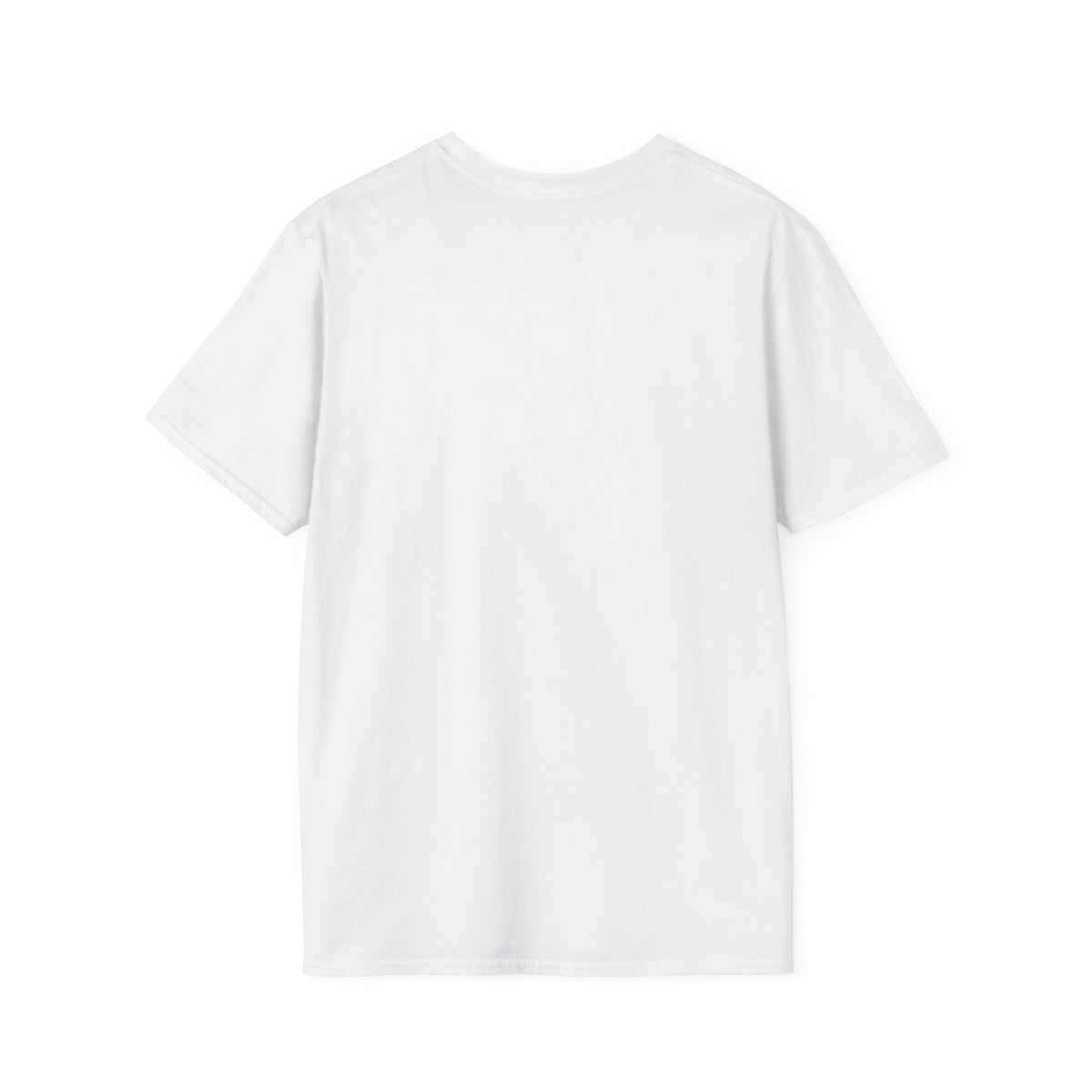 Warning: Contents May Cause Brutal Honesty Shirt, White, back flat lay showing the plain undecorated back