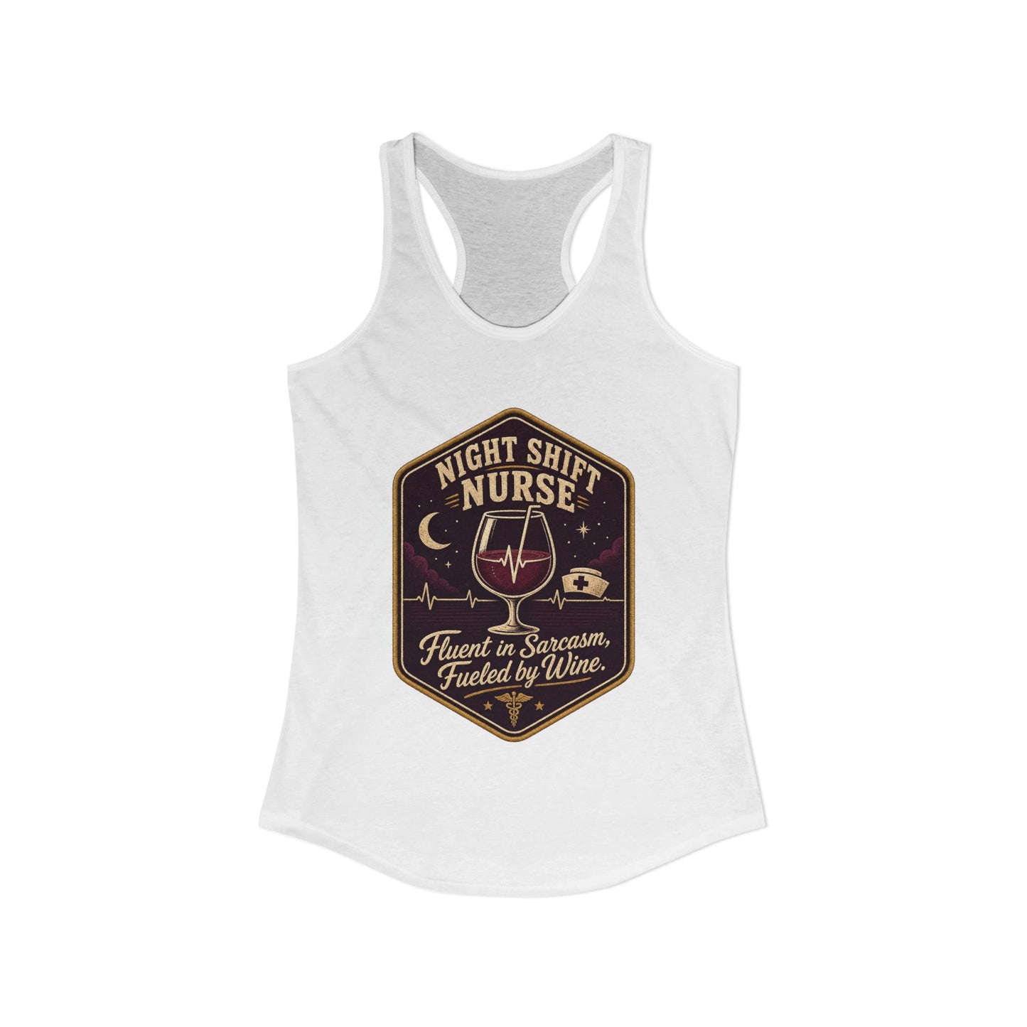 Night Shift Nurse Tank Top, Fluent in Sarcasm Tank Top, Funny Nurse Gift, Wine Lover Nurse Tank Top, Sarcastic Nurse Tank Top