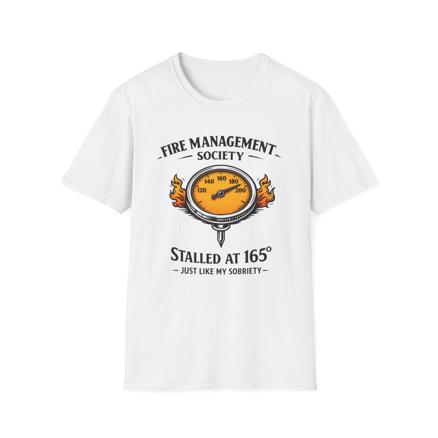 Fire Management Society Shirt, White, front flat lay