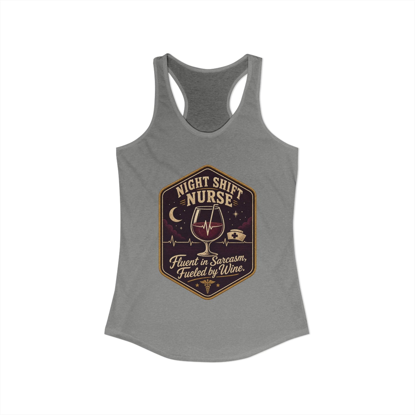 Night Shift Nurse Tank Top, Fluent in Sarcasm Tank Top, Funny Nurse Gift, Wine Lover Nurse Tank Top, Sarcastic Nurse Tank Top