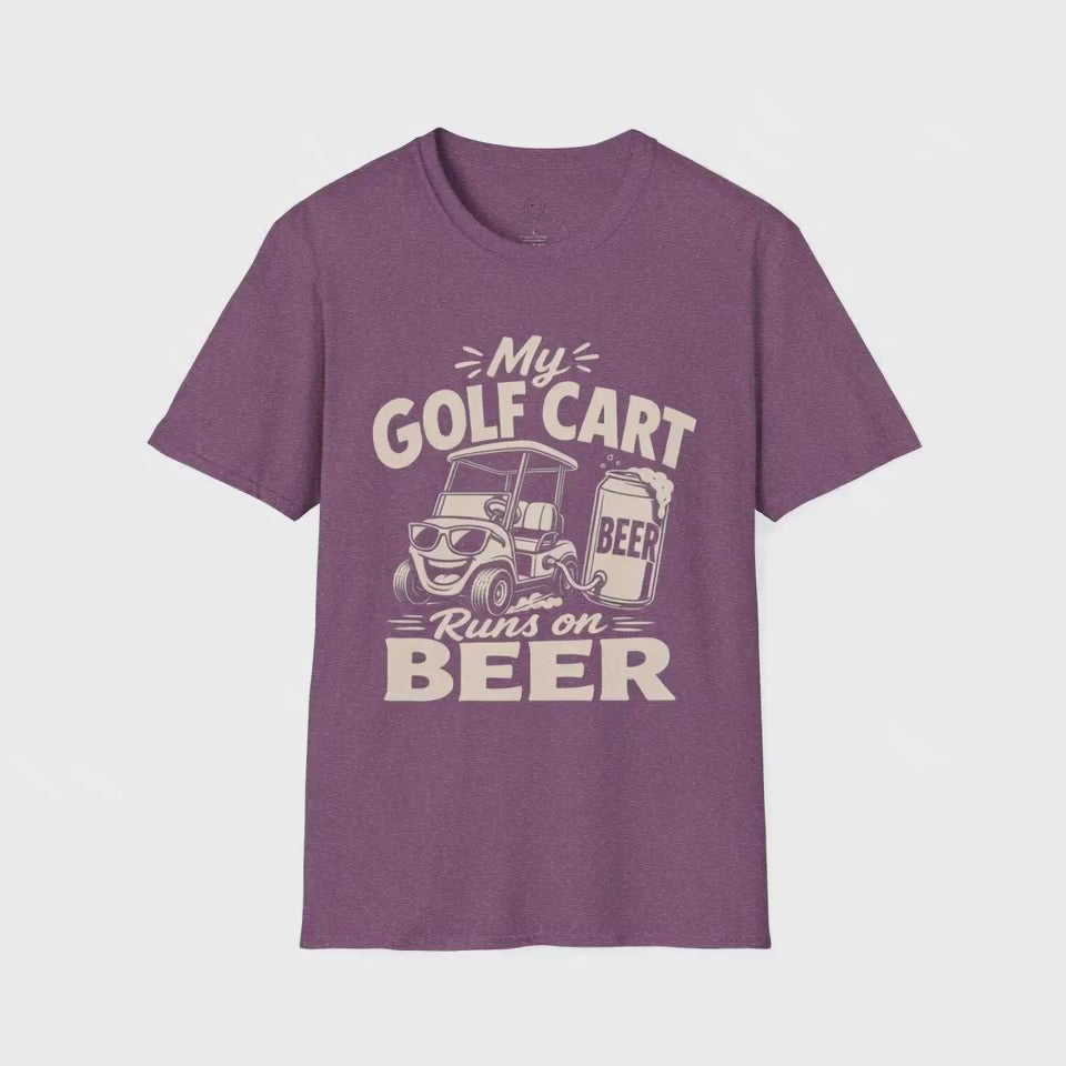My Golf Cart Runs on Beer funny golfer shirt